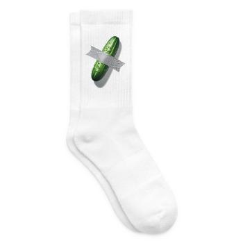 Cucumber on Wall - The Next Big Art Meme! - Tennis socks - white - Right