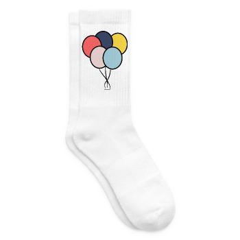 BALL. ANNIVERSARY. HAPPY BIRTHDAY - Tennis socks - white - Right