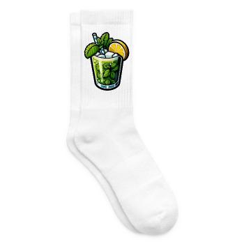 Mojito Cocktail Rum Lime Mint - Tennis socks - white - Right