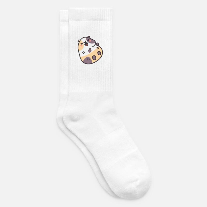 Le sympathique cochon d’Inde - Chaussettes de tennis - blanc