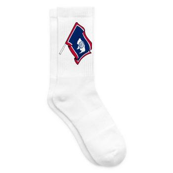 Flag of Wyoming - Tennis socks - white - Right