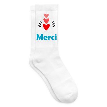 VIELEN DANK. GELIEBTE. MEISTER. DANKE HERRIN. GESCHENK. - Tennissocken - Weiß - Rechts