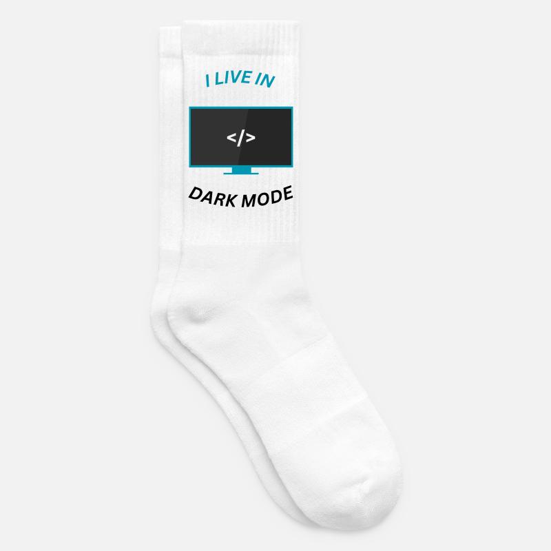 Programmer Motivation Design - Tennis socks - white