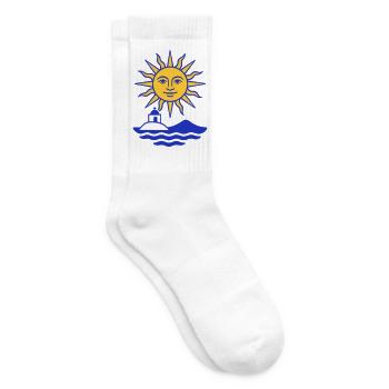 Greece Sun: Sun, Water, Chapel - Tennis socks - white - Right