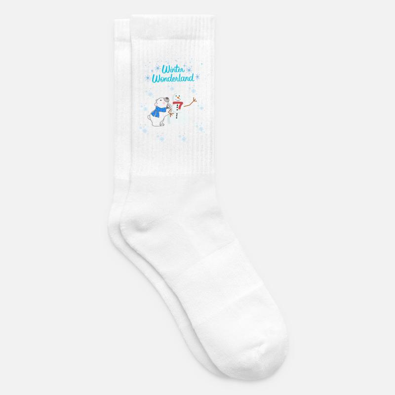 Eisbär & Schneemann - Tennissocken - Weiß
