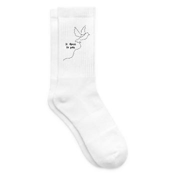 Je choisis la paix - Chaussettes de tennis - blanc - Droite