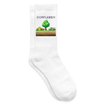 Dorflleben Pixelwelt - Tennissocken - Weiß - Rechts