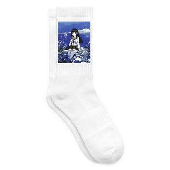 Sailor Girl Schoolgirl by the Sea in Blue - Tennis socks - white - Right
