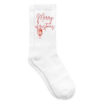 Merry Christmas - Tennis socks - white - Right