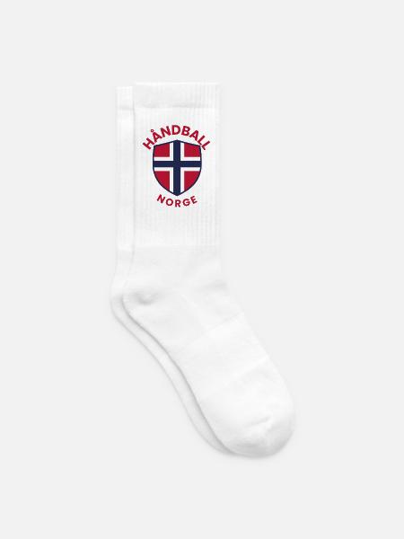 Norwegens Handballschild mit der norwegischen Flagge - Tennissocken - Weiß