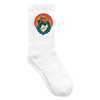 Drifter Wolf Sonnenuntergangs-Tee - Tennissocken - Weiß - Rechts