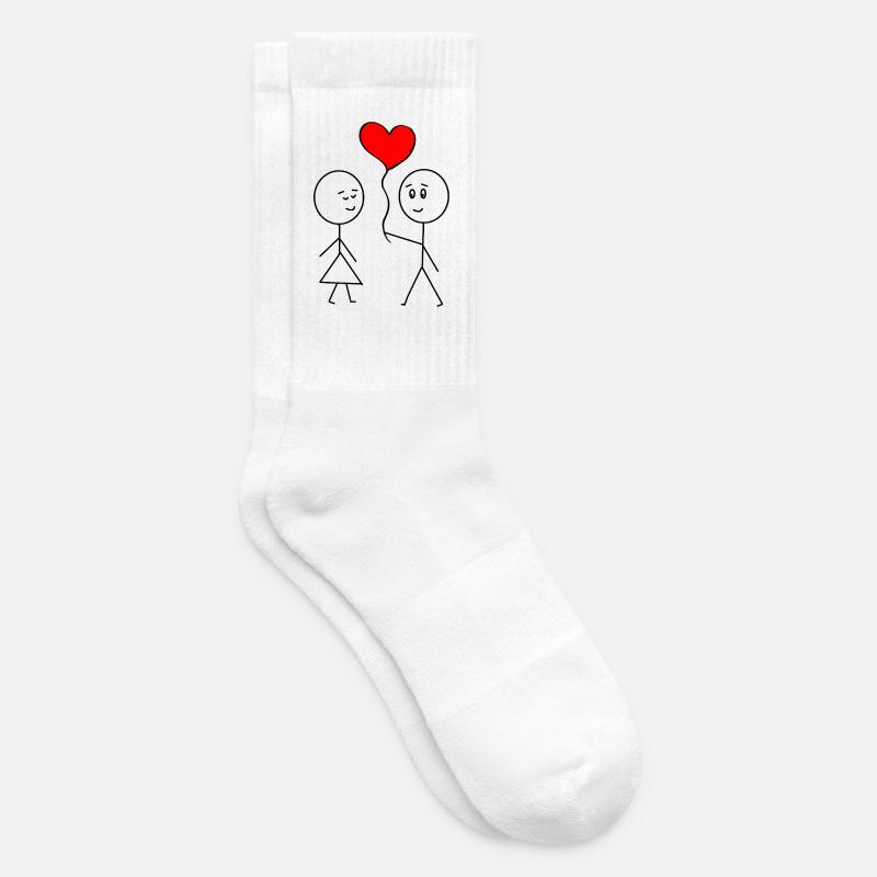 Valentinstag - Tennissocken - Weiß