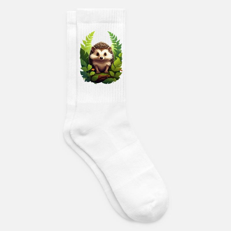 Igel im Wald - Tennissocken - Weiß