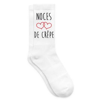 Crêpe-Hochzeitstag, 39 Jahre Ehe - Tennissocken - Weiß - Rechts