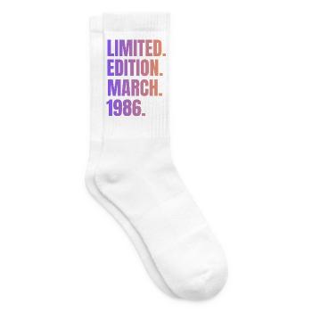 March 1986 Year 1986 Retro 1986 Limited Edition - Tennis socks - white - Right