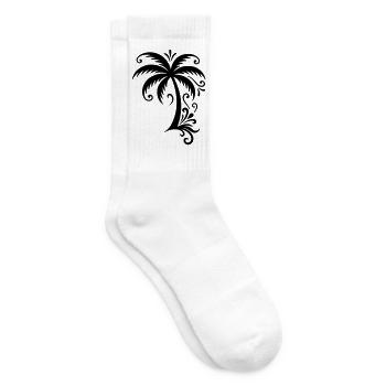 Palm tree icon beach - Tennis socks - white - Right