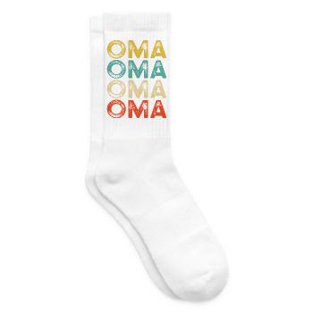 Granny Retro Vintage Distressed - Tennis socks - white - Right