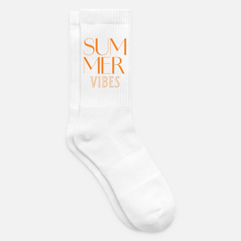 Sommer Vibes Typo Design - Tennissocken - Weiß
