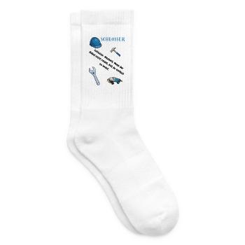 Schlosser T-Shirt Lustiges Geschenk Metallbau-Fans - Tennissocken - Weiß - Rechts