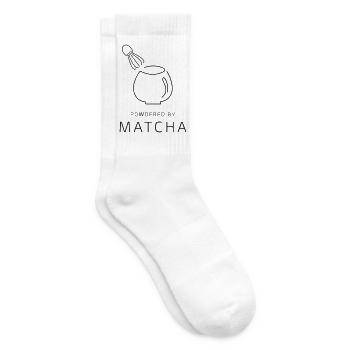 PowderedByMatcha - Tennissocken - Weiß - Rechts