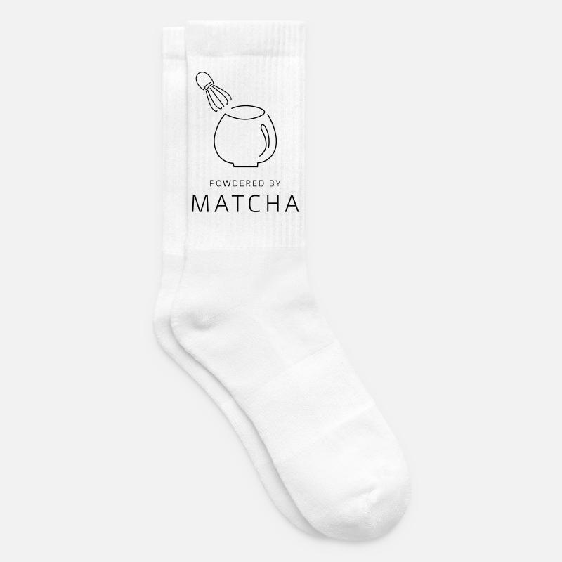 PoudréPorMatcha - Chaussettes de tennis - blanc
