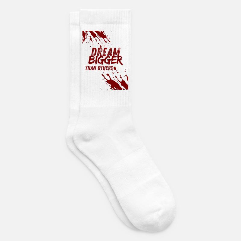dream bigger than others - Chaussettes de tennis - blanc