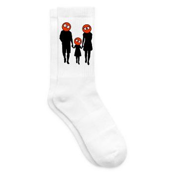 Familie Silhouette Liebe Kinder Eltern Mama Papa - Tennissocken - Weiß - Rechts