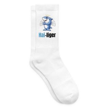 Hailiger - Hai mit Heiligenschein - Tennissocken - Weiß - Rechts