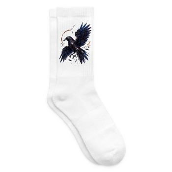 Raben-Mosaik-Nacht - Tennissocken - Weiß - Rechts