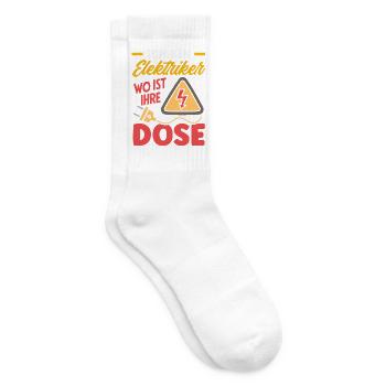 Elektrikerin Wo Ist Ihre Dose - Tennissocken - Weiß - Rechts