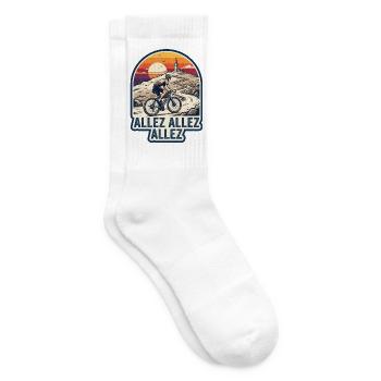 Mont Ventoux Gravel Bike Retro Sunset - Tennis socks - white - Right