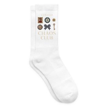 Curated Chaos Club Motifs - Tennissocken - Weiß - Rechts