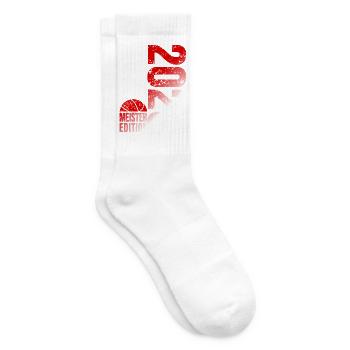 Basketball Meister Edition 2026 in rot und weiß - Tennissocken - Weiß - Rechts