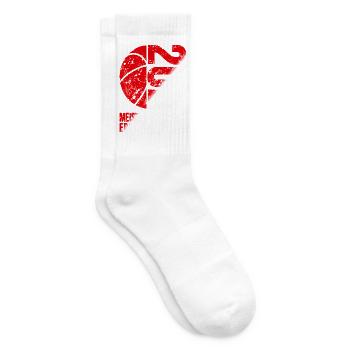 Basketball Meister Edition 2026 in rot und weiß - Tennissocken - Weiß - Rechts
