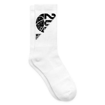 Basketball Master Shirt 2026, black and white - Tennis socks - white - Right