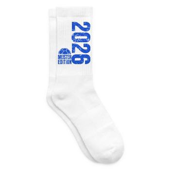 Maillot de champion de handball 2026, bleu, édition bleue - Chaussettes de tennis - blanc - Droite