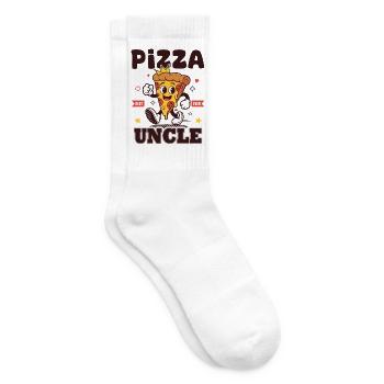 Pizza_uncle_Cadeau_Amateur_de_Pizza - Chaussettes de tennis - blanc - Droite