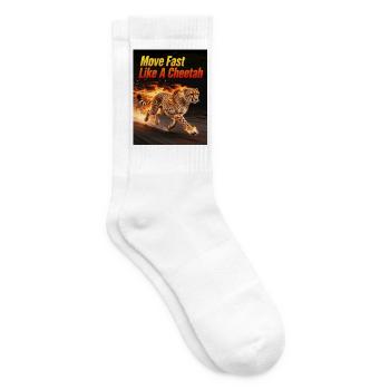 Gepardenschnell Feuerlauf - Tennissocken - Weiß - Rechts