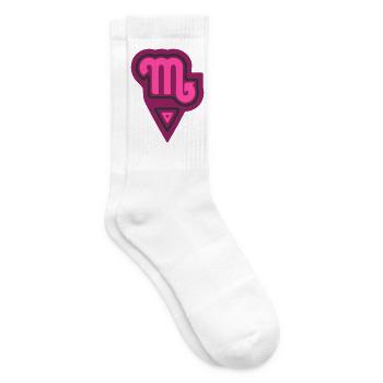 Zodiac Tribal Scorpio and Water - Tennis socks - white - Right