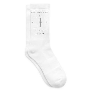 second moment of area - Tennissocken - Weiß - Rechts