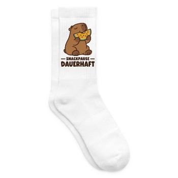 Snackpause dauerhaft Wasserschwein Melone - Tennissocken - Weiß - Rechts