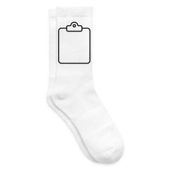 Klemmbrett medizinisches Zeilen-Symbol - Tennissocken - Weiß - Rechts