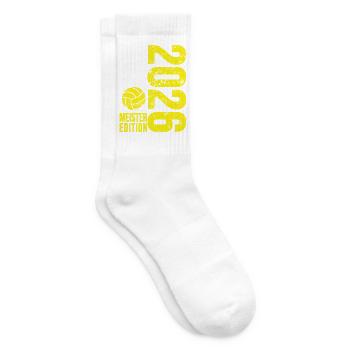 Volleyball Meister Shirt 2026, gelb, Badehose - Tennissocken - Weiß - Rechts