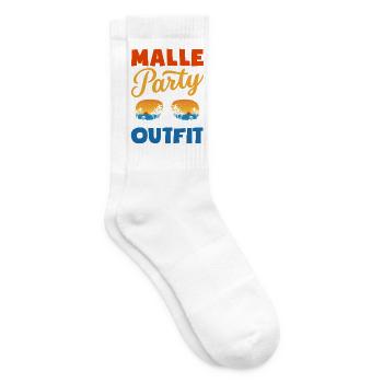 Malle Party Mallorca Schlager Crew Geschenk - Tennissocken - Weiß - Rechts