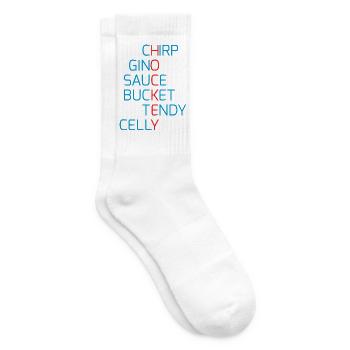 hockey_talk_red_blue - Tennissocken - Weiß - Rechts