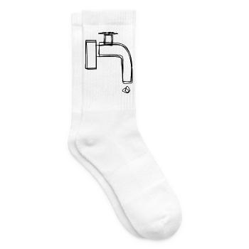 Zapfhahn handgezeichnet - Tennissocken - Weiß - Rechts