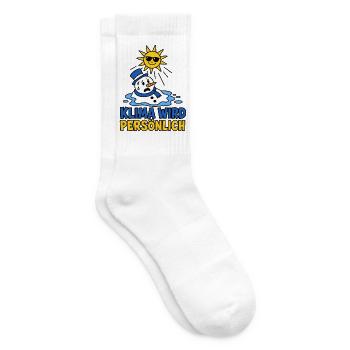 Klima wird persönlich schmelzender Schneemann - Tennissocken - Weiß - Rechts