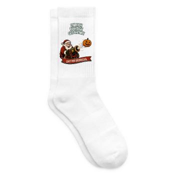 Endlich Weihnachten statt Halloween - Tennissocken - Weiß - Rechts
