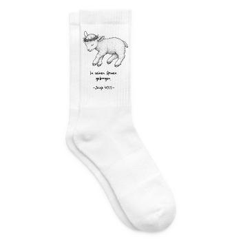Lamm Gottes – Frieden - Tennissocken - Weiß - Rechts