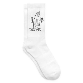 Surfer- und stilisierte Wellen-Surfbrett Ile d'Oléron - Tennissocken - Weiß - Rechts